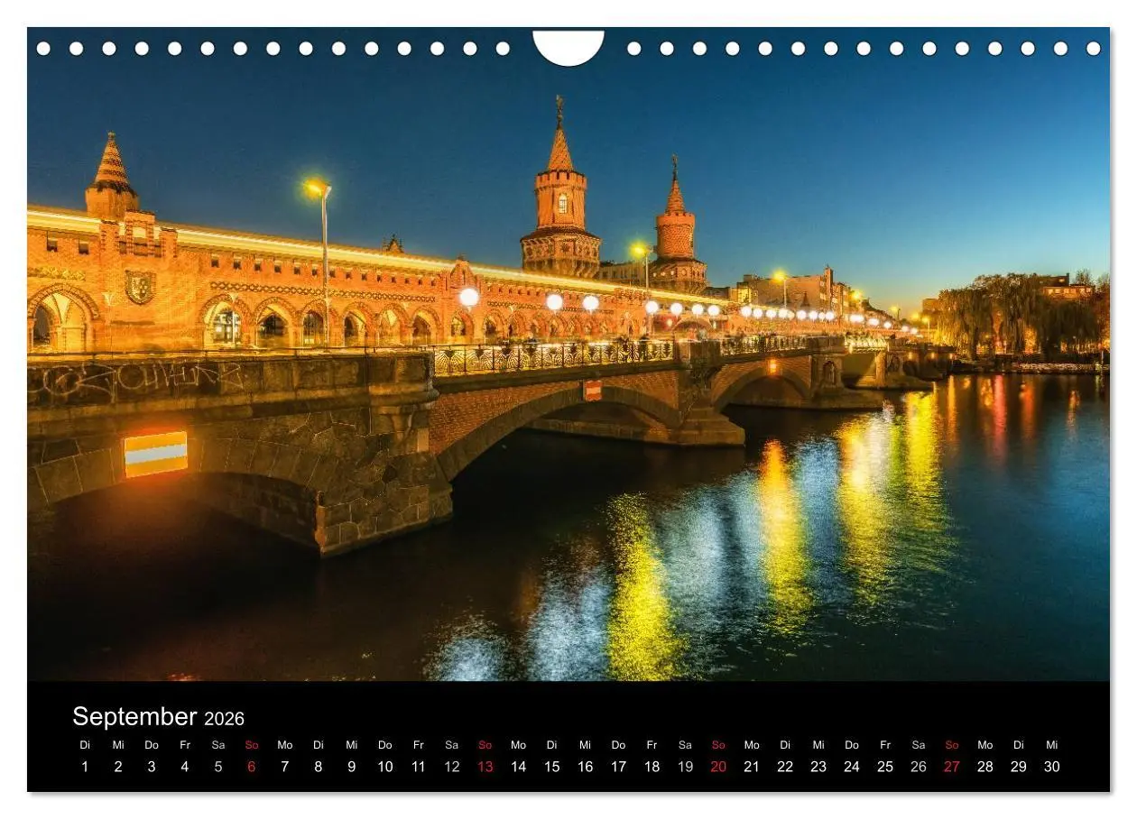 Bild: 9783516081589 | Berlin City bei Nacht (Wandkalender 2026 DIN A4 quer), CALVENDO...