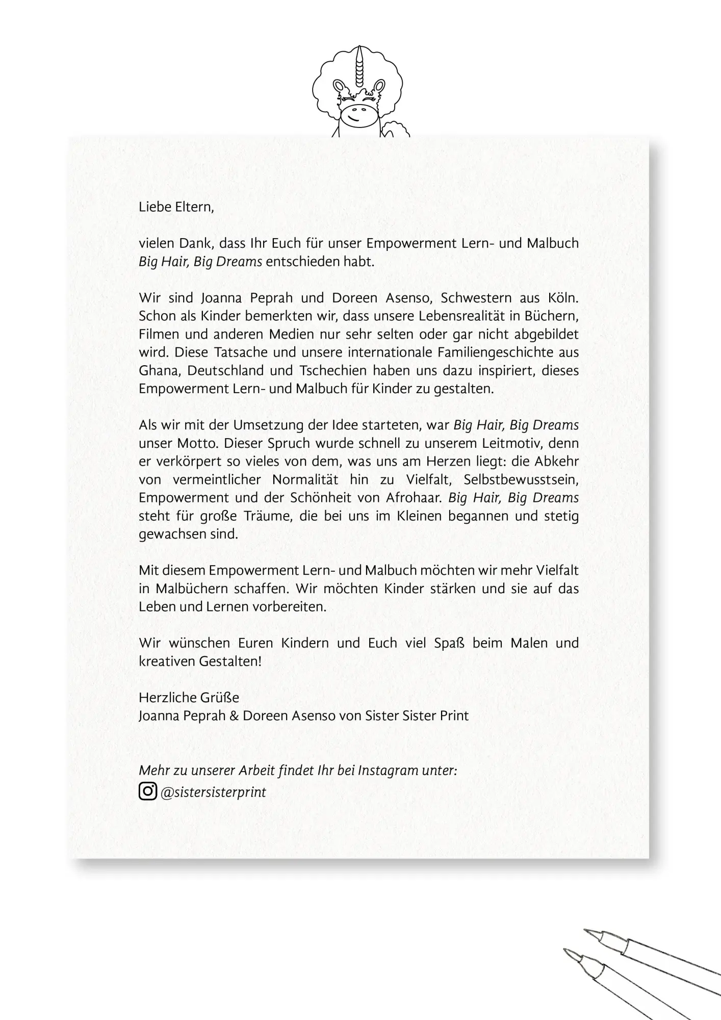 Bild: 9783981771589 | Big Hair, Big Dreams | Empowerment Lern- und Malbuch | Joanna Peprah