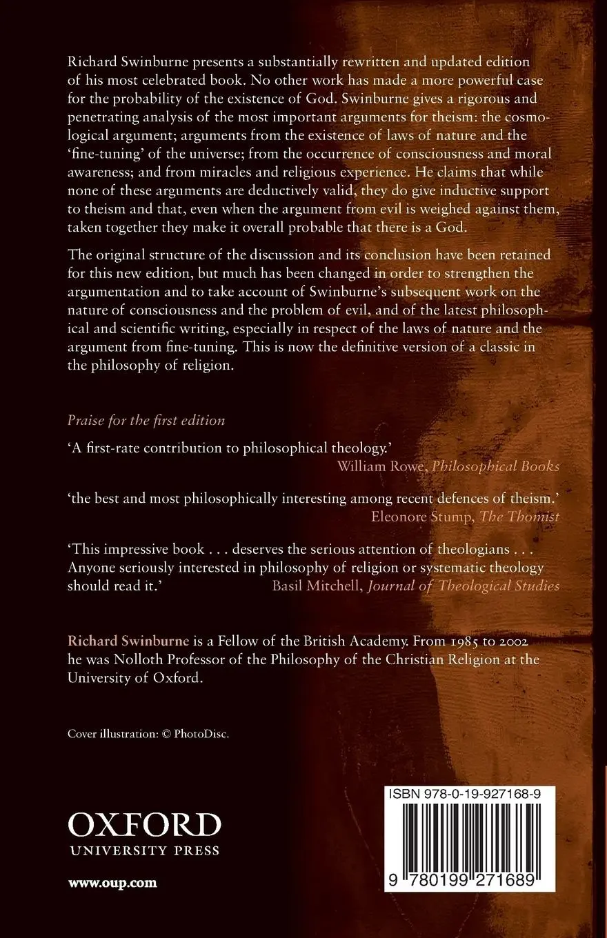 Rückseite: 9780199271689 | The Existence of God Second edition | Richard Swinburne | Taschenbuch