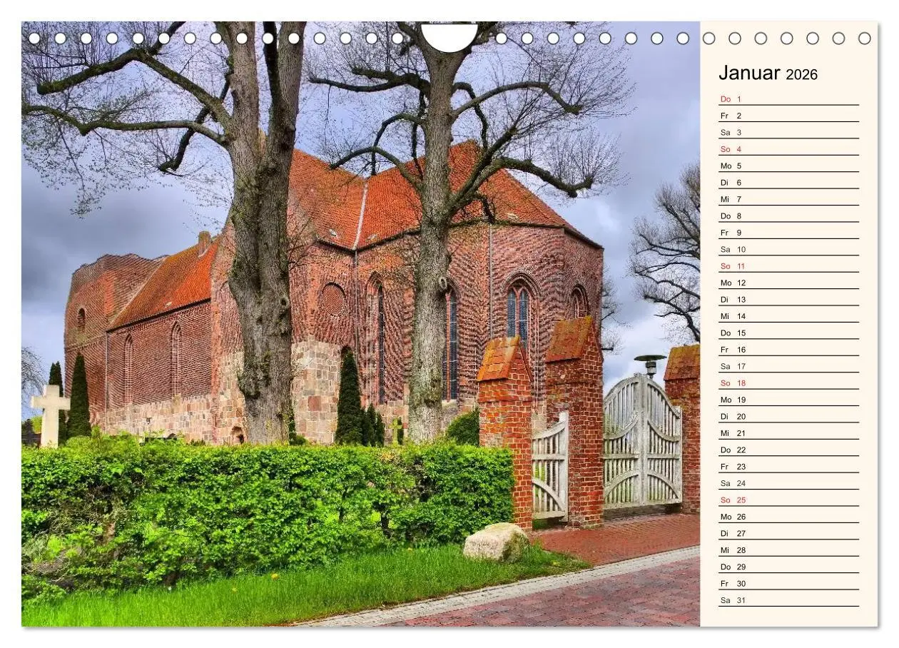 Bild: 9783457981689 | Kirchen in Ostfriesland (Wandkalender 2026 DIN A4 quer), CALVENDO...