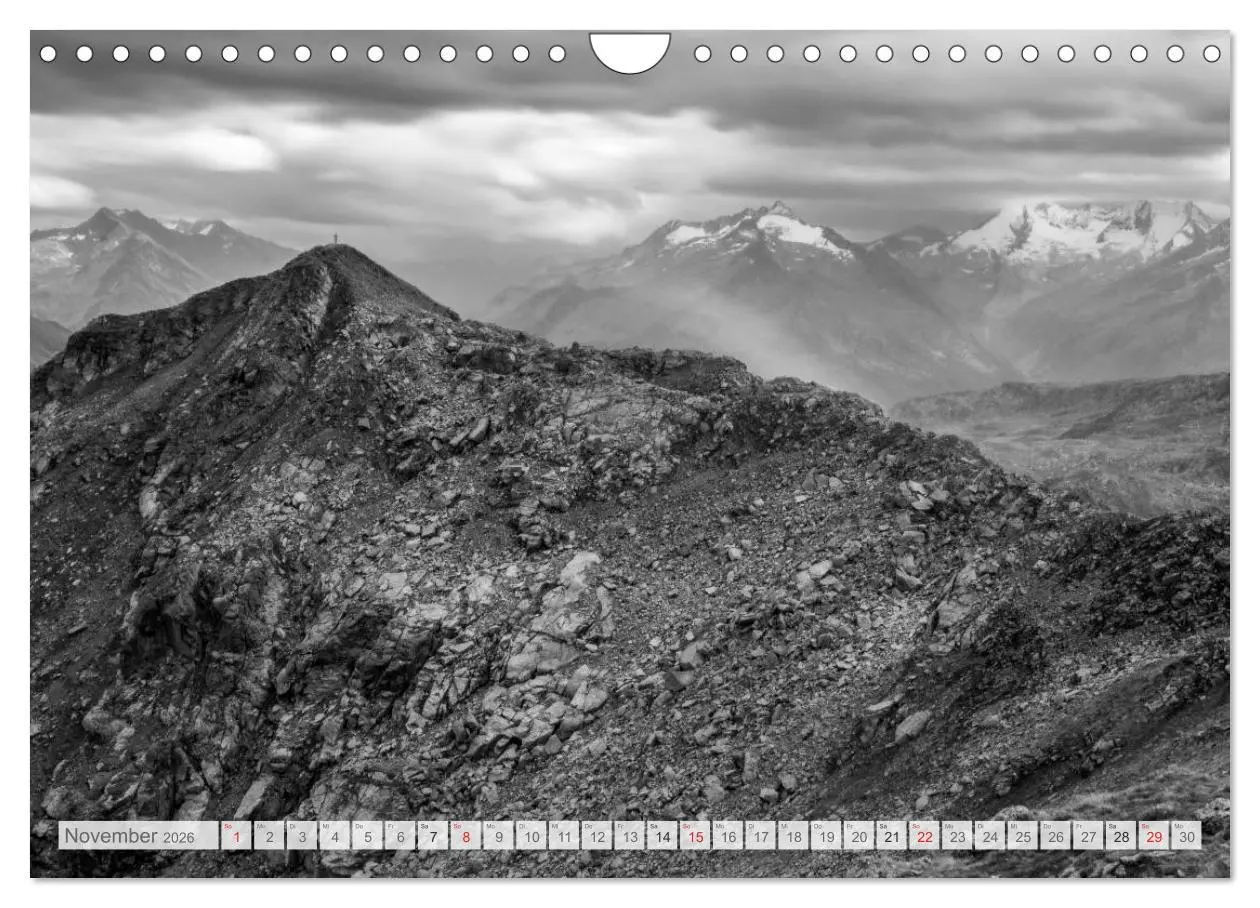 Bild: 9783516071689 | Bergpixels Schwarz-Weiße Gebirgsträume (Wandkalender 2026 DIN A4...