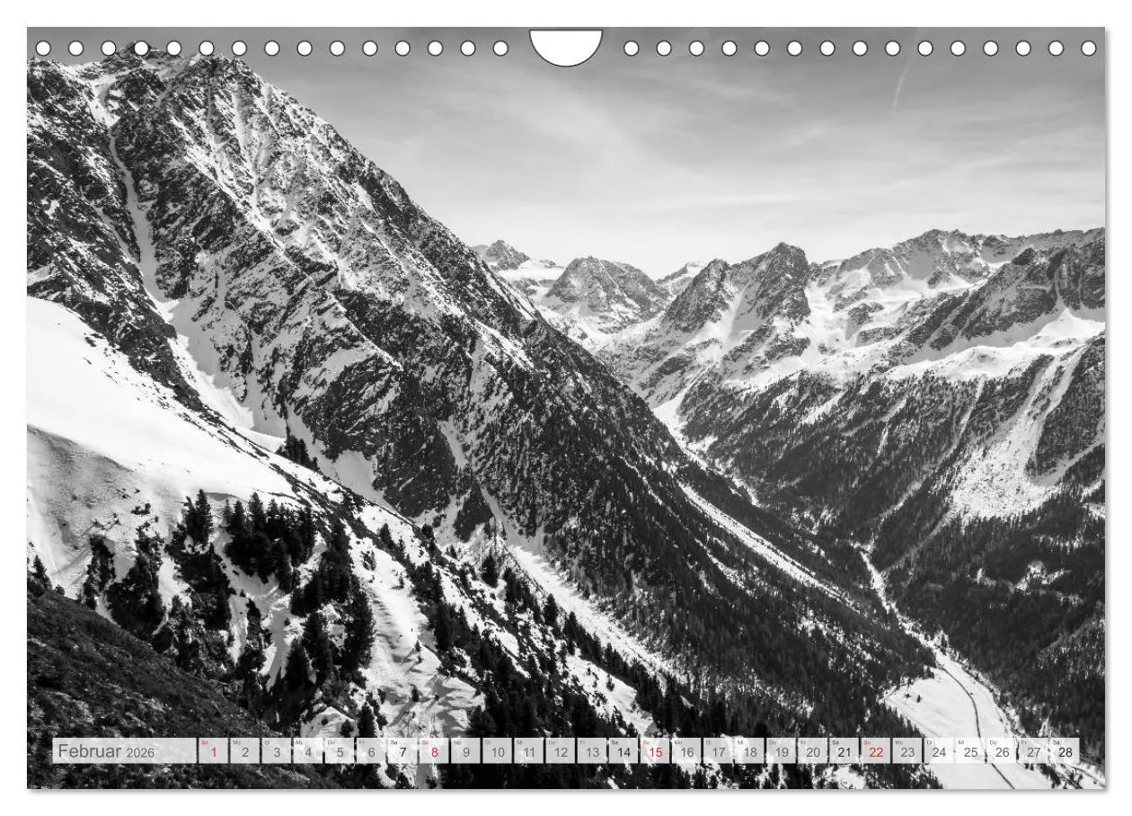 Bild: 9783516071689 | Bergpixels Schwarz-Weiße Gebirgsträume (Wandkalender 2026 DIN A4...