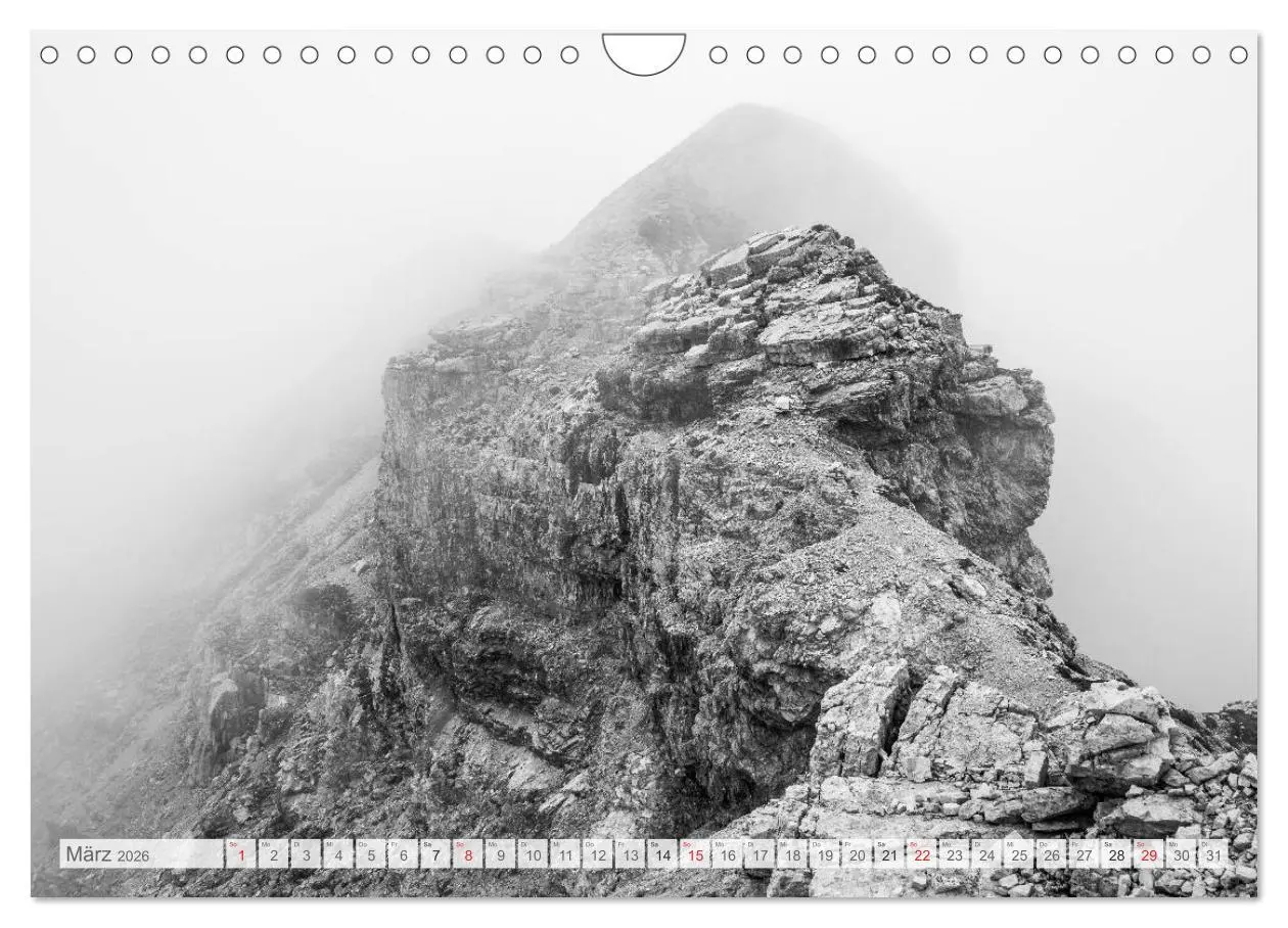 Bild: 9783516071689 | Bergpixels Schwarz-Weiße Gebirgsträume (Wandkalender 2026 DIN A4...