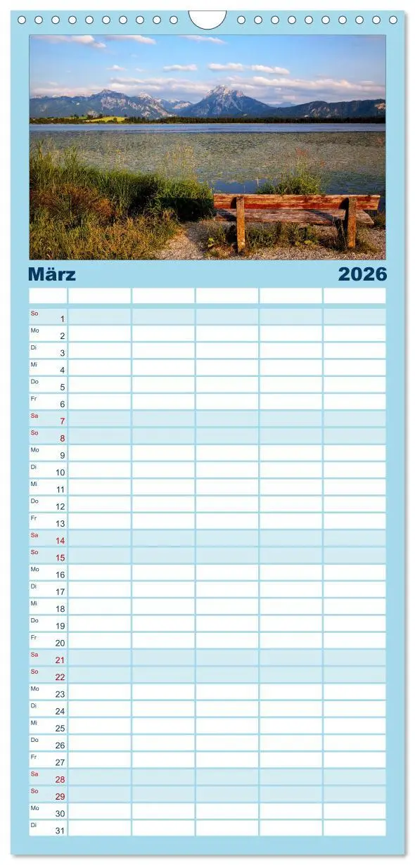 Bild: 9783516521689 | Familienplaner 2026 - Hopfensee - Riviera des Allgäus mit 5 Spalten...