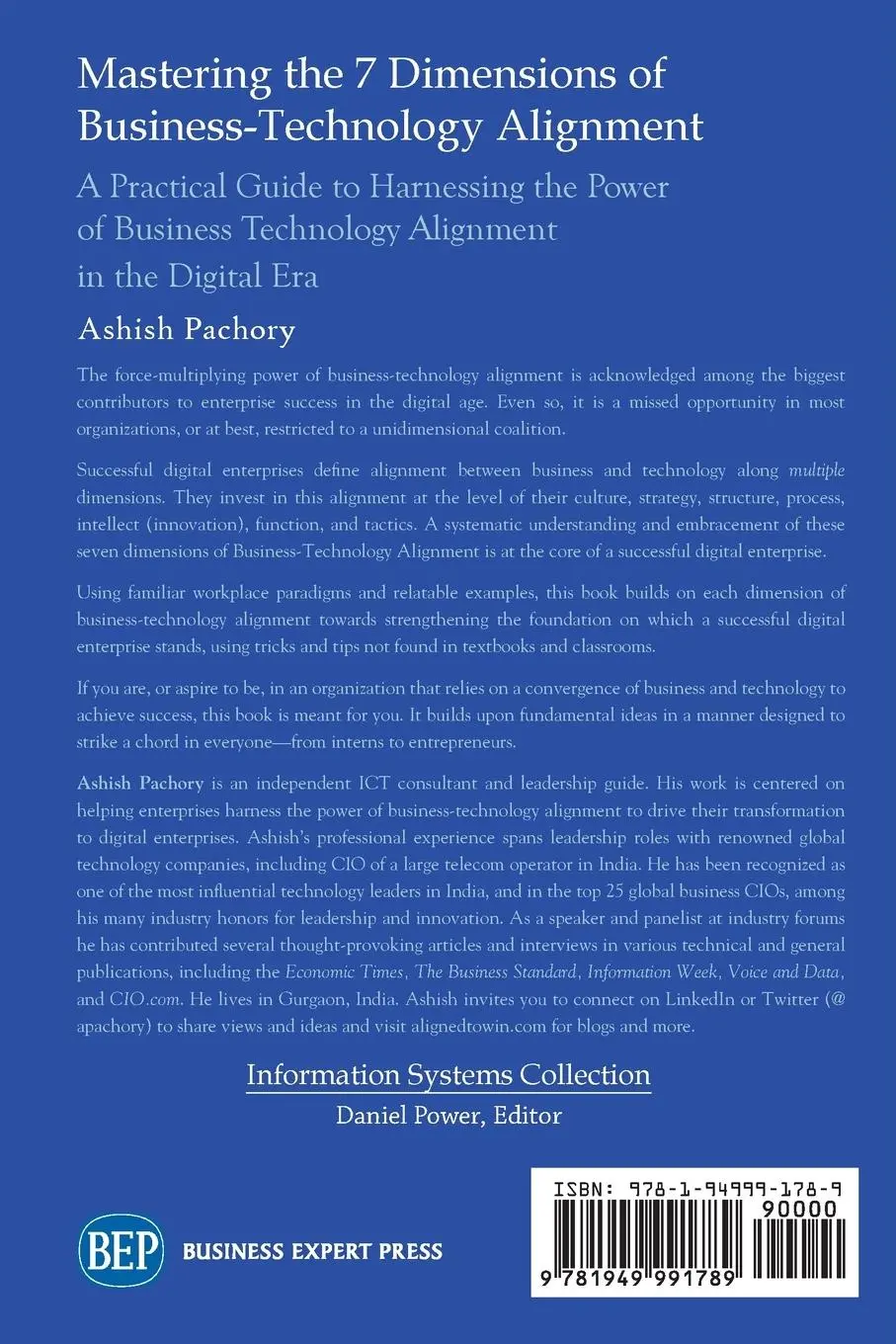 Rückseite: 9781949991789 | Mastering the 7 Dimensions of Business-Technology Alignment | Pachory