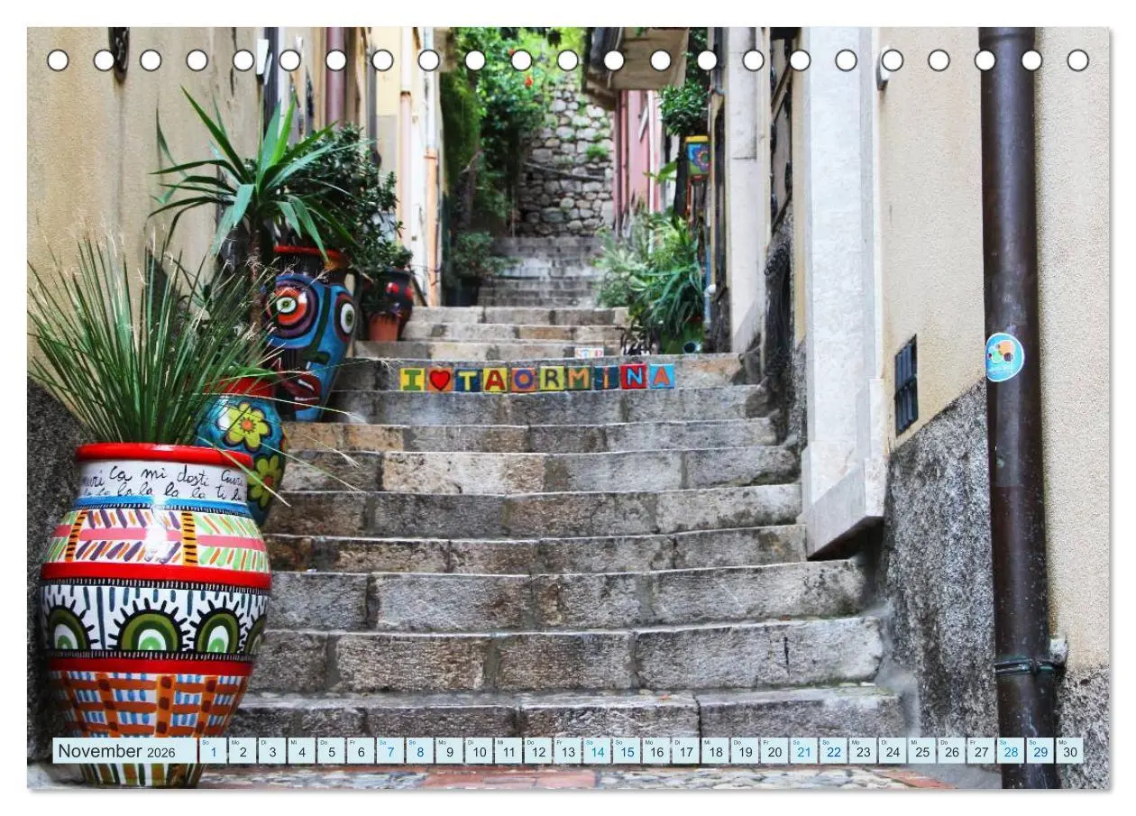 Bild: 9783516061789 | Taormina Siziliens Perle (Tischkalender 2026 DIN A5 quer), CALVENDO...