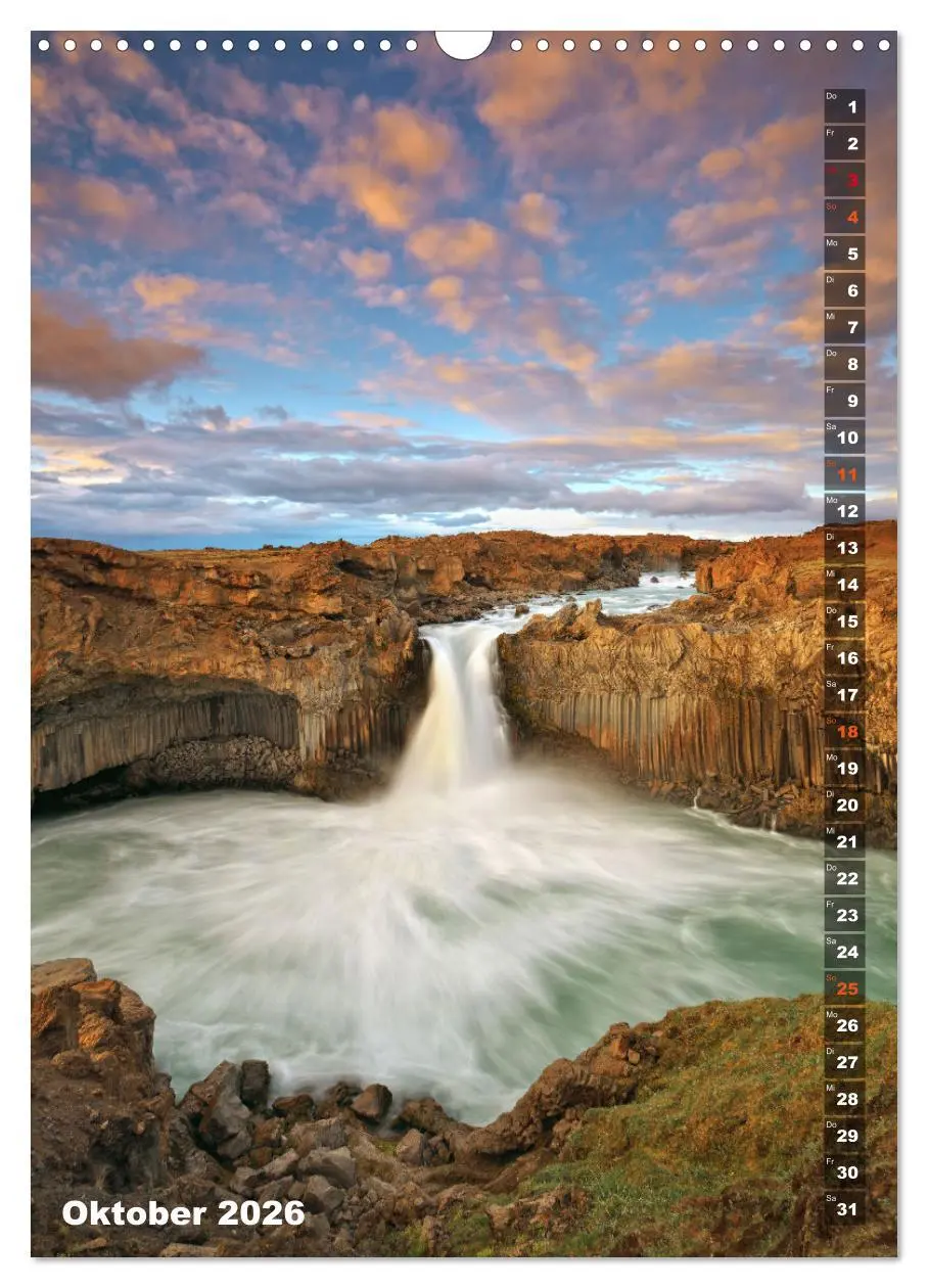 Bild: 9783516371789 | Wasserfälle auf Island (Wandkalender 2026 DIN A3 hoch), CALVENDO...