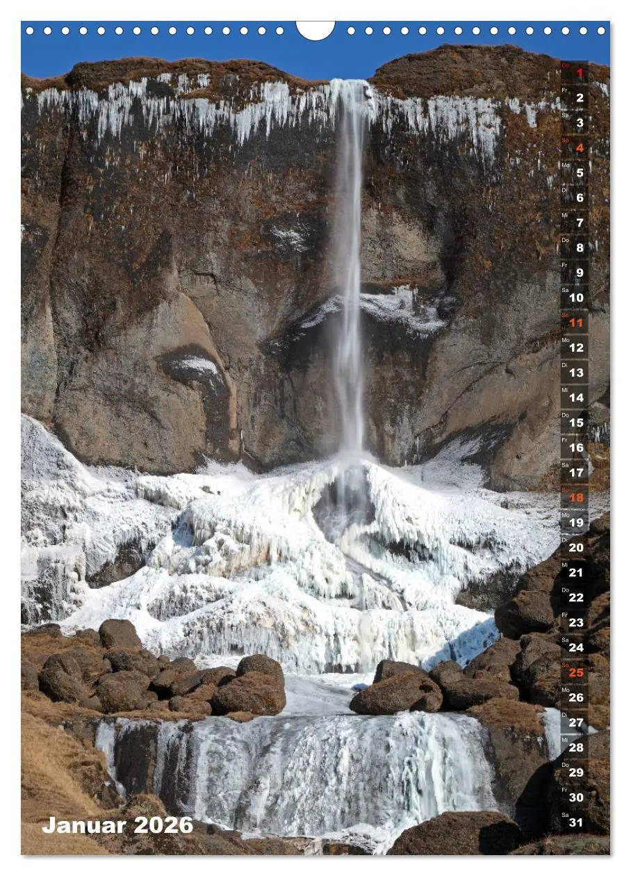 Bild: 9783516371789 | Wasserfälle auf Island (Wandkalender 2026 DIN A3 hoch), CALVENDO...