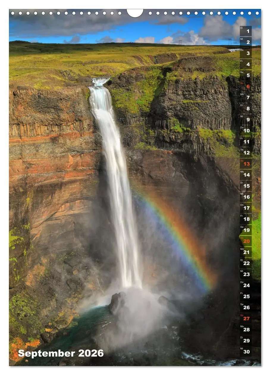 Bild: 9783516371789 | Wasserfälle auf Island (Wandkalender 2026 DIN A3 hoch), CALVENDO...