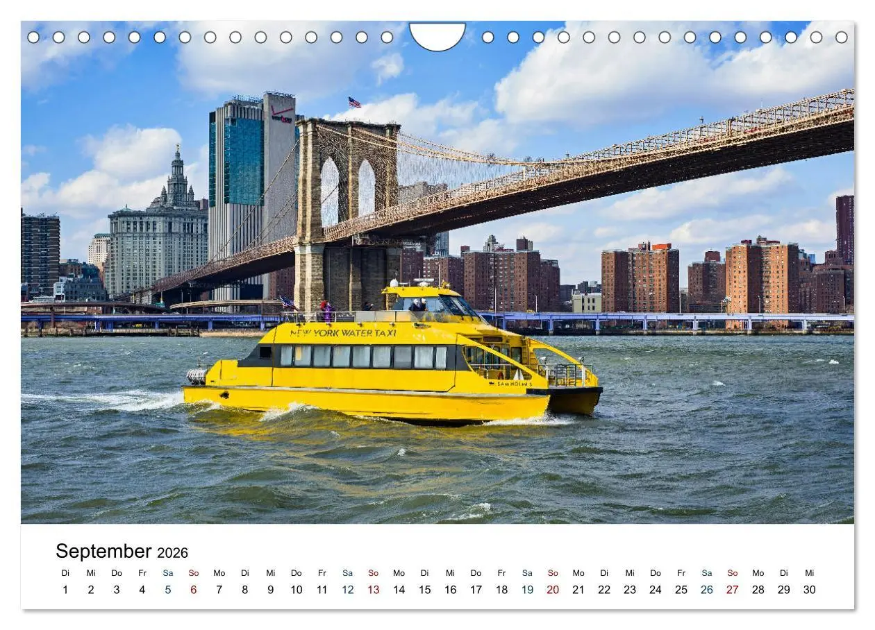 Bild: 9783457341889 | Meine Liebe New York (Wandkalender 2026 DIN A4 quer), CALVENDO...