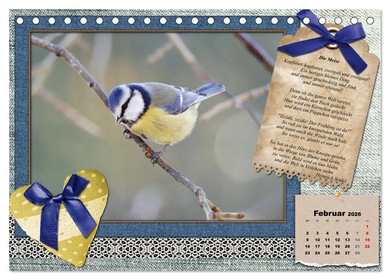 Bild: 9783457651889 | Der poetische Vogelkalender (Tischkalender 2026 DIN A5 quer),...