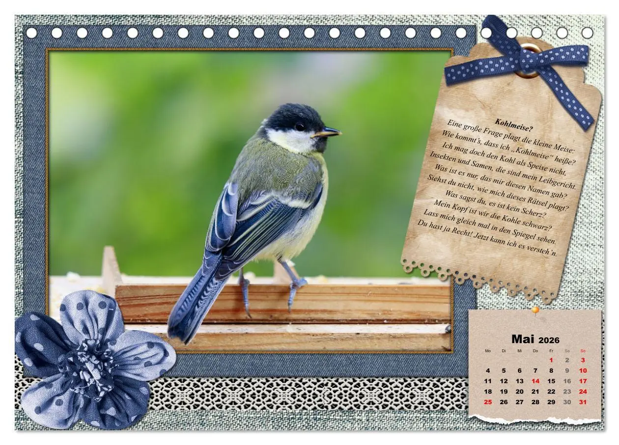 Bild: 9783457651889 | Der poetische Vogelkalender (Tischkalender 2026 DIN A5 quer),...