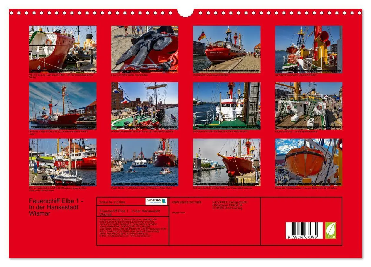 Bild: 9783516671889 | Feuerschiff Elbe 1 - In der Hansestadt Wismar (Wandkalender 2026...