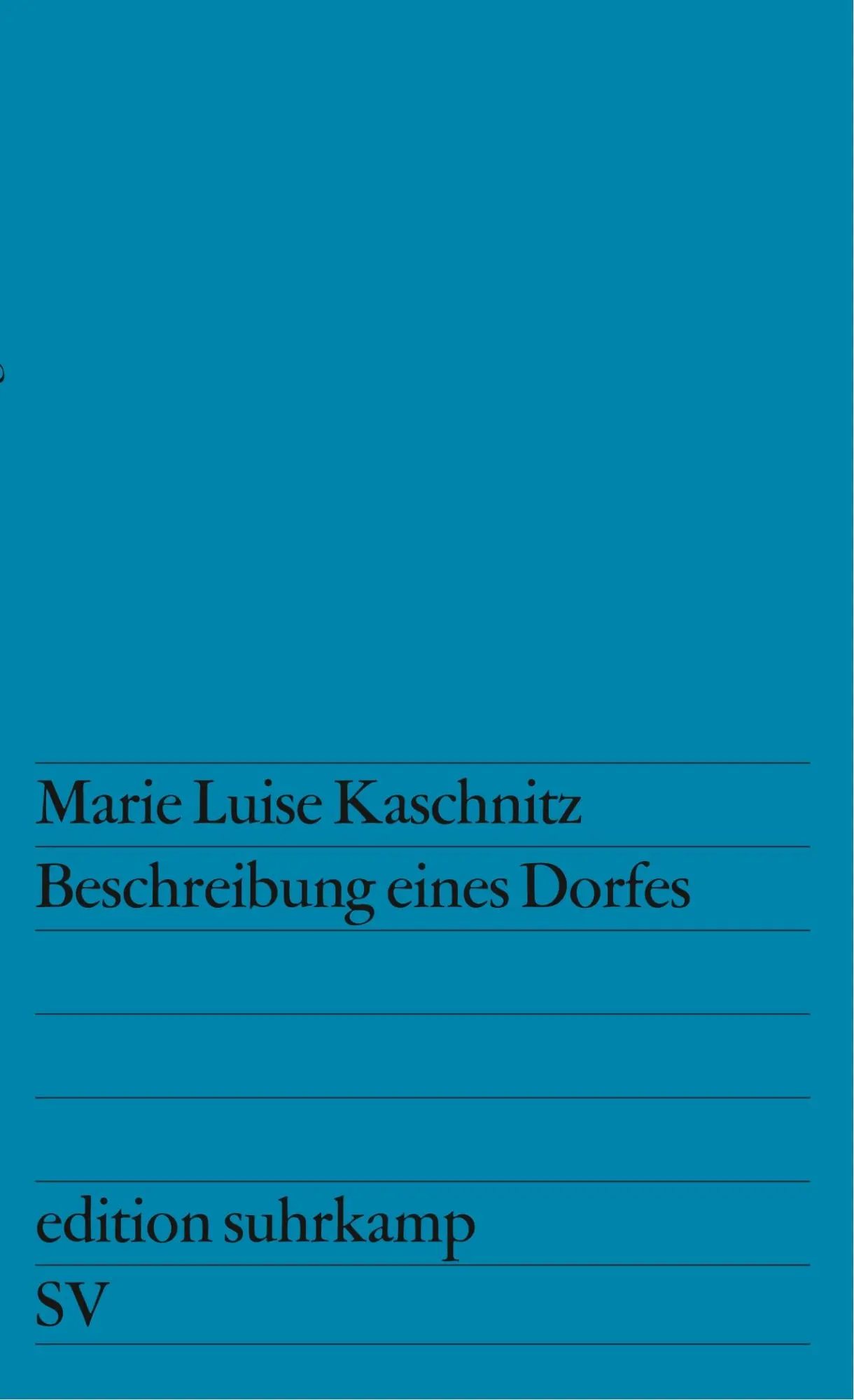 Cover: 9783518101889 | Beschreibung eines Dorfes | Nachwort von Walter Helmut Fritz | Buch