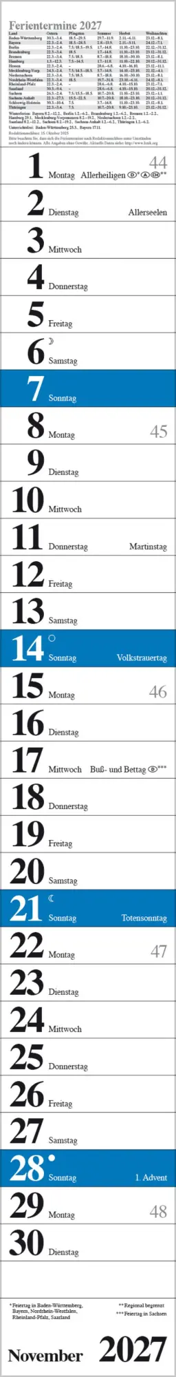 Bild: 9783819301889 | Streifenplaner Praktika Blau 2027 | Verlag Korsch | Kalender | 12 S.