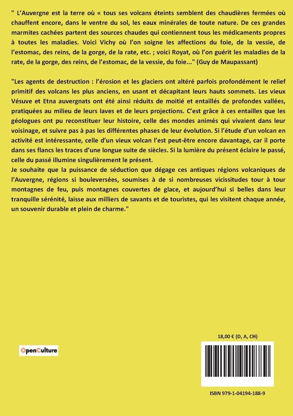 Rückseite: 9791041941889 | Les Volcans d'Auvergne | Philippe Glangeaud | Taschenbuch | 2023