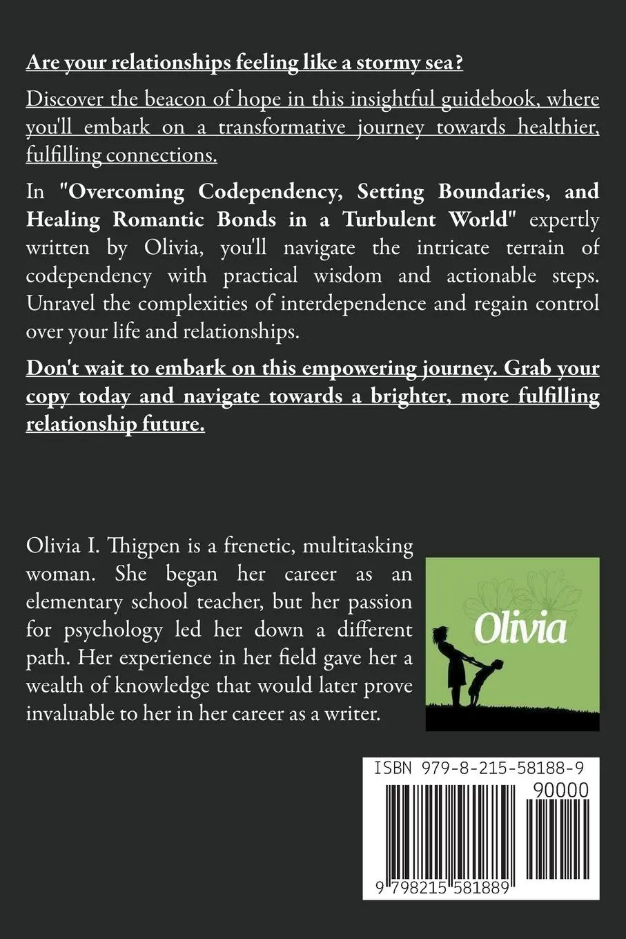 Rückseite: 9798215581889 | Narcissistic Relationships | Olivia Thigpen | Taschenbuch | Englisch