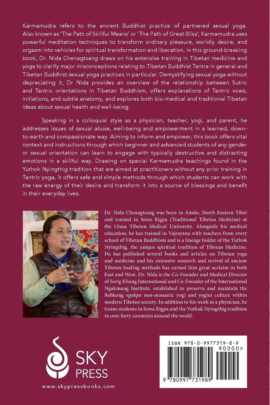 Rückseite: 9780997731989 | Karmamudra | The Yoga of Bliss | Nida Chenagtsang | Taschenbuch | 2018