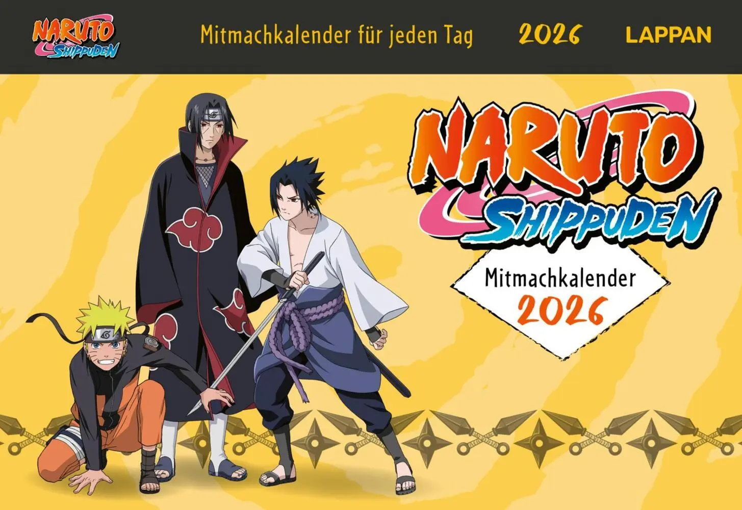 Cover: 9783830321989 | Naruto Shippuden 2026 Mitmachkalender für jeden Tag | Kalender | 2026