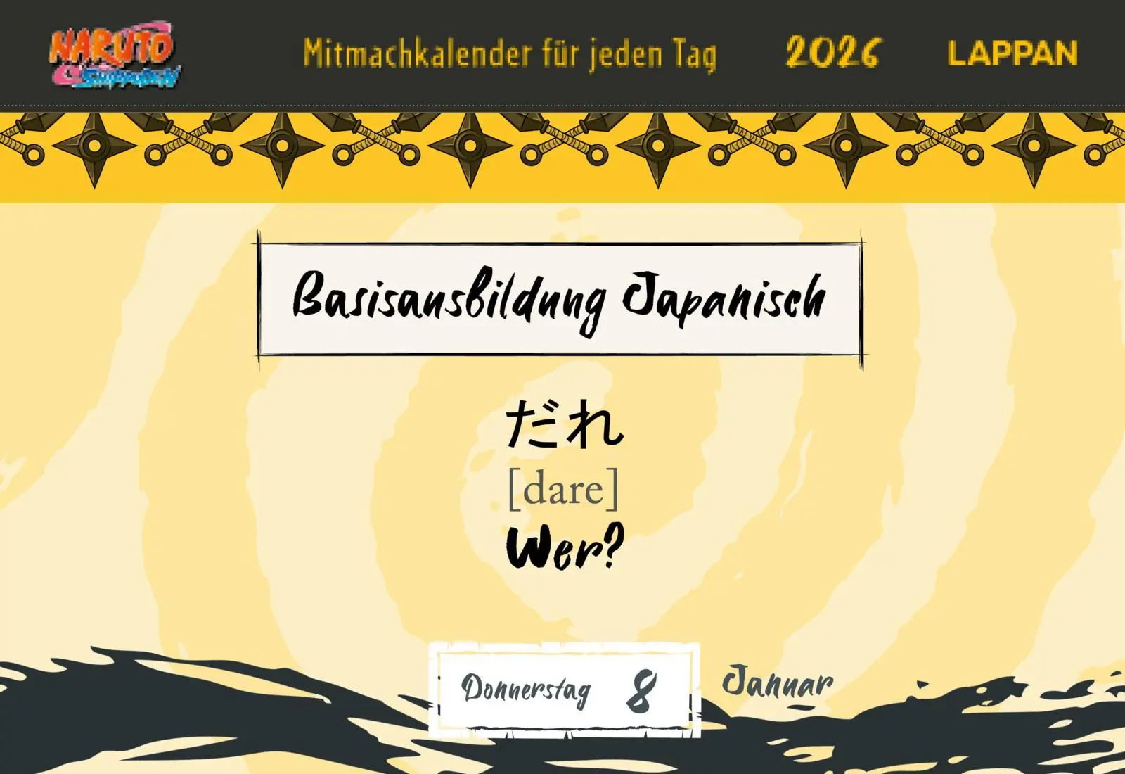 Bild: 9783830321989 | Naruto Shippuden 2026 Mitmachkalender für jeden Tag | Kalender | 2026