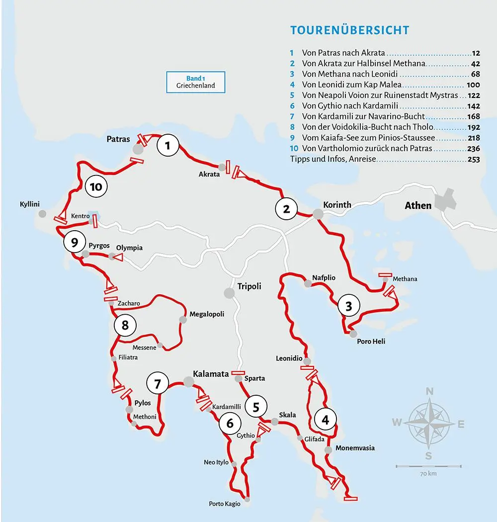 Bild: 9783869031989 | Entdeckertouren mit dem Wohnmobil Peloponnes | Anne Lindner (u. a.)