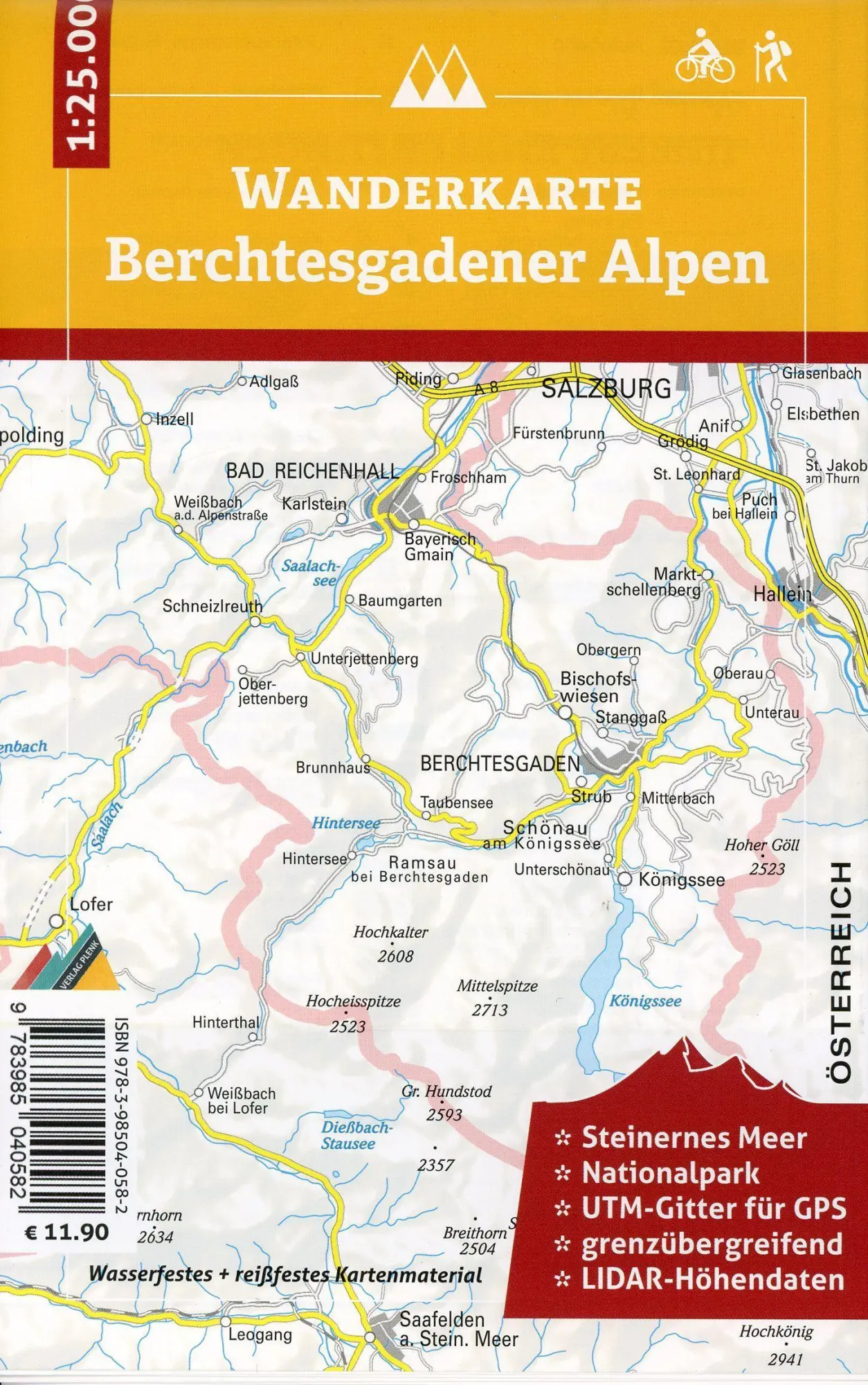 Bild: 9783940141989 | Wanderkarte Berchtesgadener Alpen 1 : 25 000 | (Land-)Karte | II