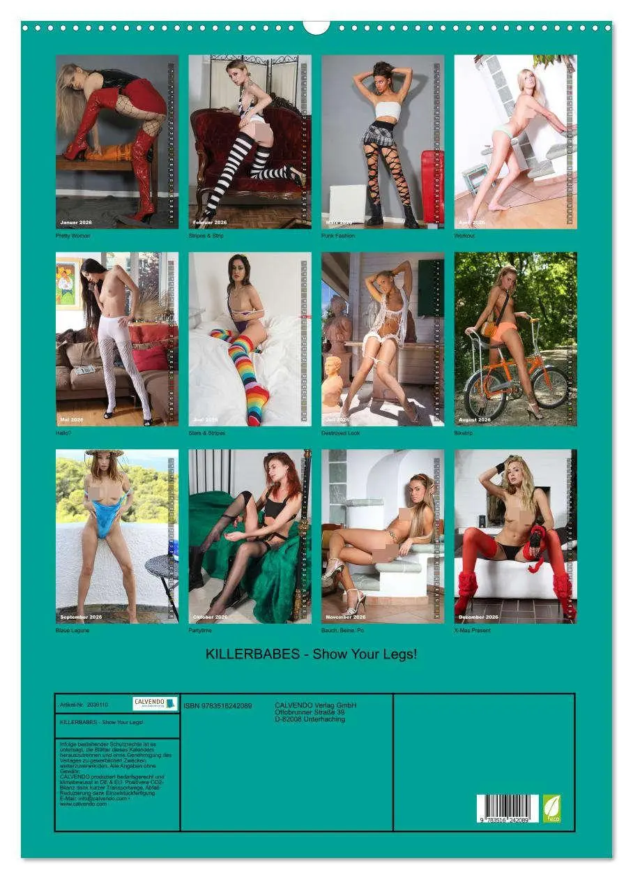 Bild: 9783516242089 | KILLERBABES - Show Your Legs! (Wandkalender 2026 DIN A2 hoch),...