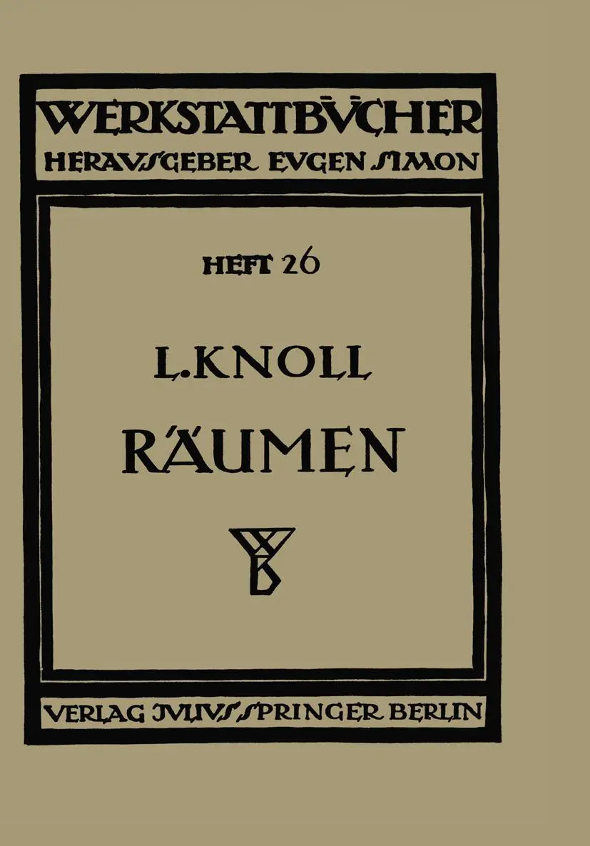 Cover: 9783709152089 | Räumen | Leonhard Knoll | Taschenbuch | 60 S. | Deutsch | Springer
