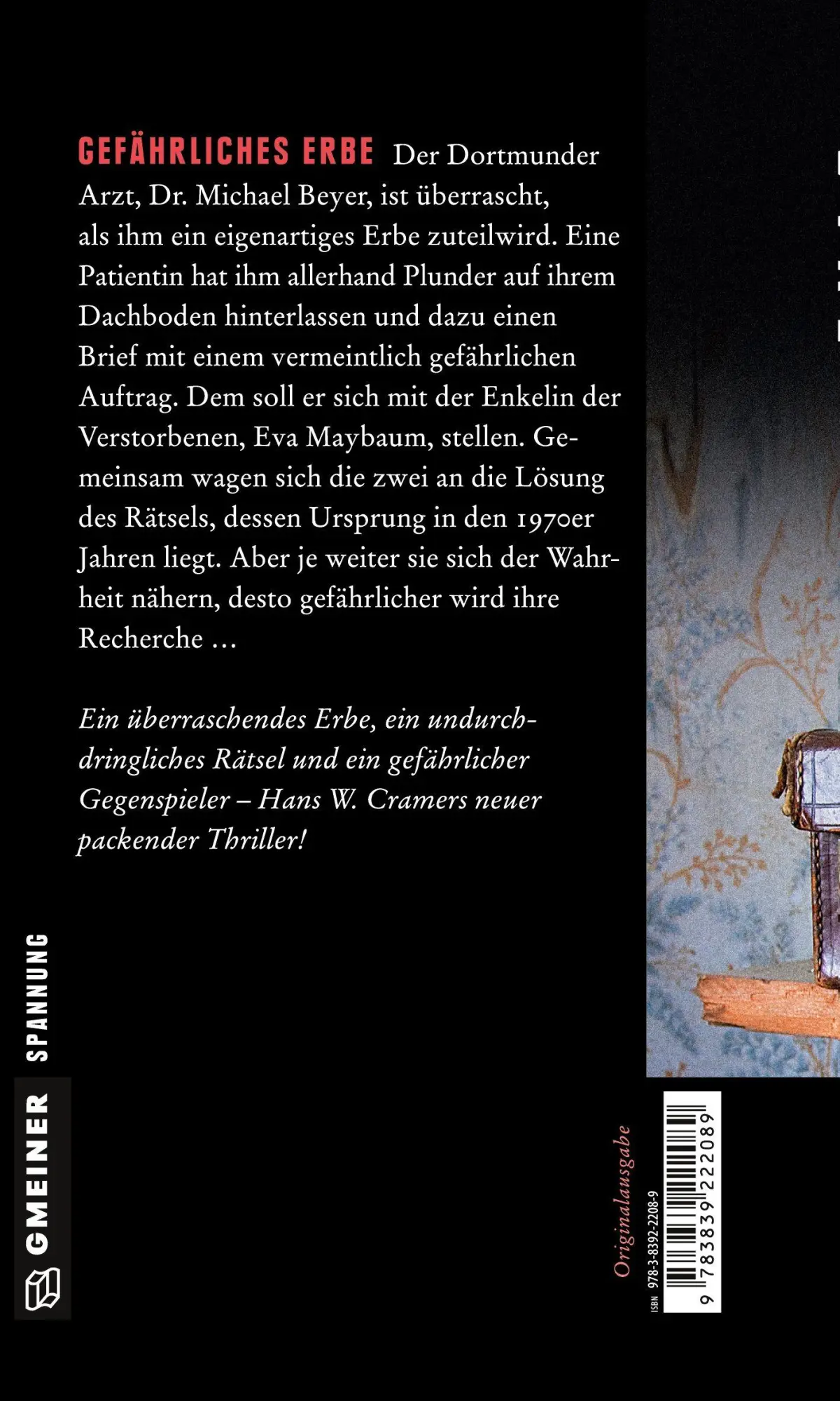 Rückseite: 9783839222089 | Evas Erbe | Hans W. Cramer | Taschenbuch | 312 S. | Deutsch | 2018