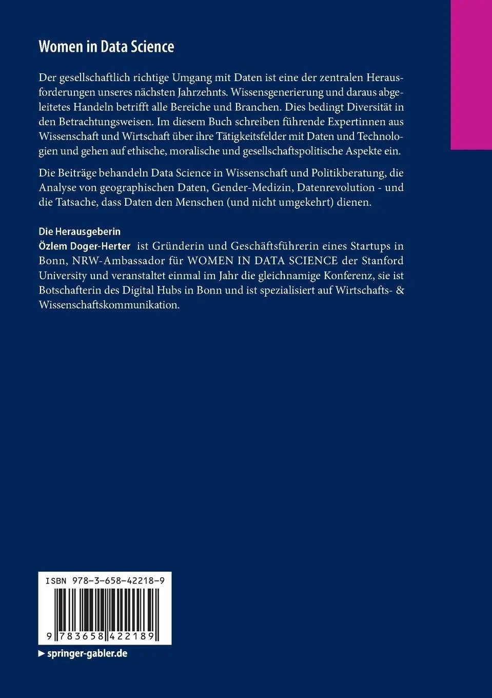 Rückseite: 9783658422189 | Women in Data Science | Female Role Models in AI &amp; ML | Doger-Herter