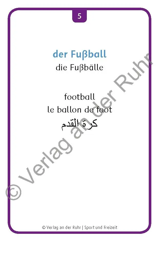 Bild: 9783834642189 | Deutschlernen mit Bildern - Sport und Freizeit | Ruhr | Box | 64 S.