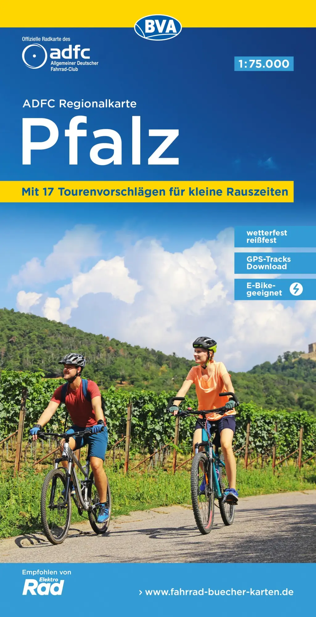 Cover: 9783969902189 | ADFC-Regionalkarte Pfalz, 1:75.000, mit Tagestourenvorschlägen,...
