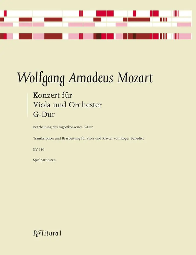 Cover: 9790700282189 | Concerto G Major, K 191 For Viola and Orchestra | Mozart