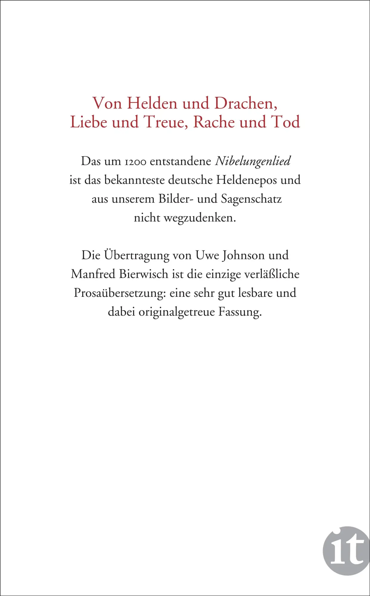 Rückseite: 9783458362289 | Das Nibelungenlied | Taschenbuch | 265 S. | Deutsch | 2012