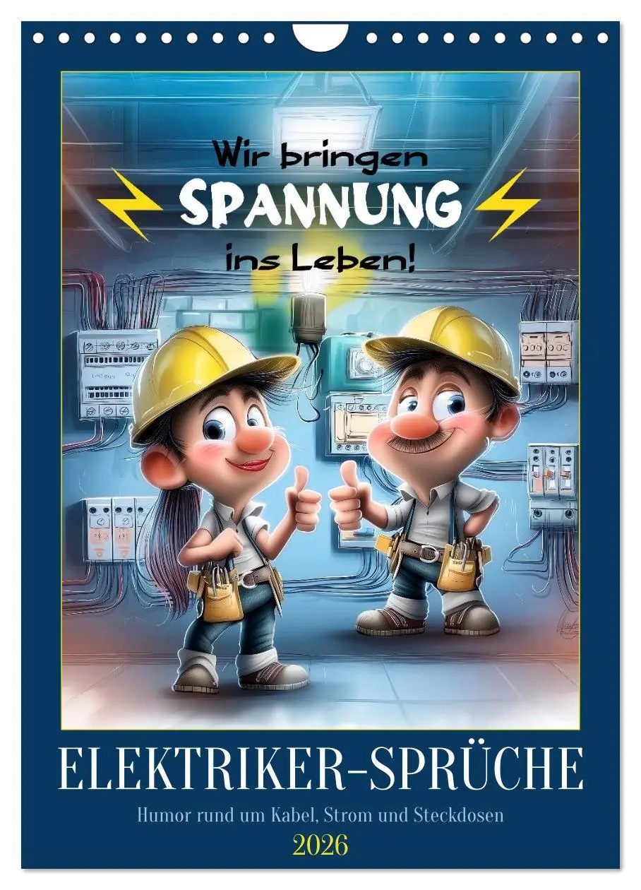 Cover: 9783516602289 | Elektrikersprüche (Wandkalender 2026 DIN A4 hoch), CALVENDO...