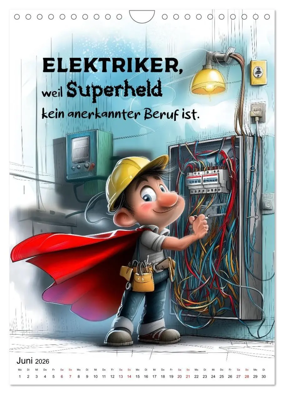 Bild: 9783516602289 | Elektrikersprüche (Wandkalender 2026 DIN A4 hoch), CALVENDO...