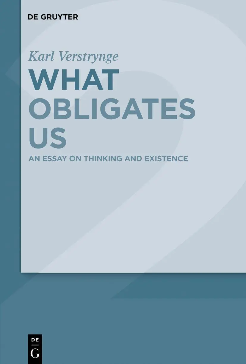 Cover: 9783110692389 | An Essay on Thinking and Existence | Karl Verstrynge | Buch | X | 2025