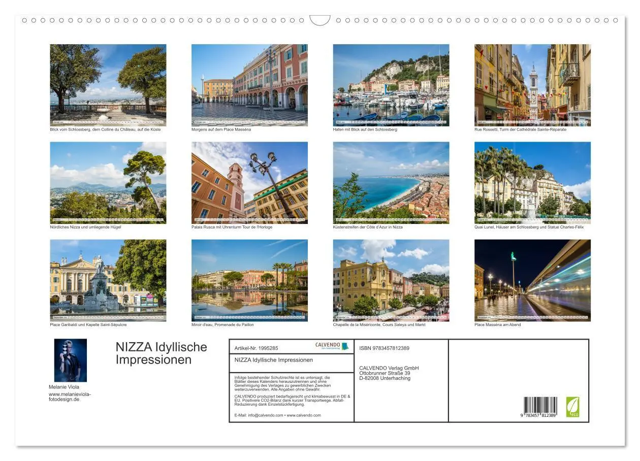 Bild: 9783457812389 | NIZZA Idyllische Impressionen (Wandkalender 2026 DIN A2 quer),...