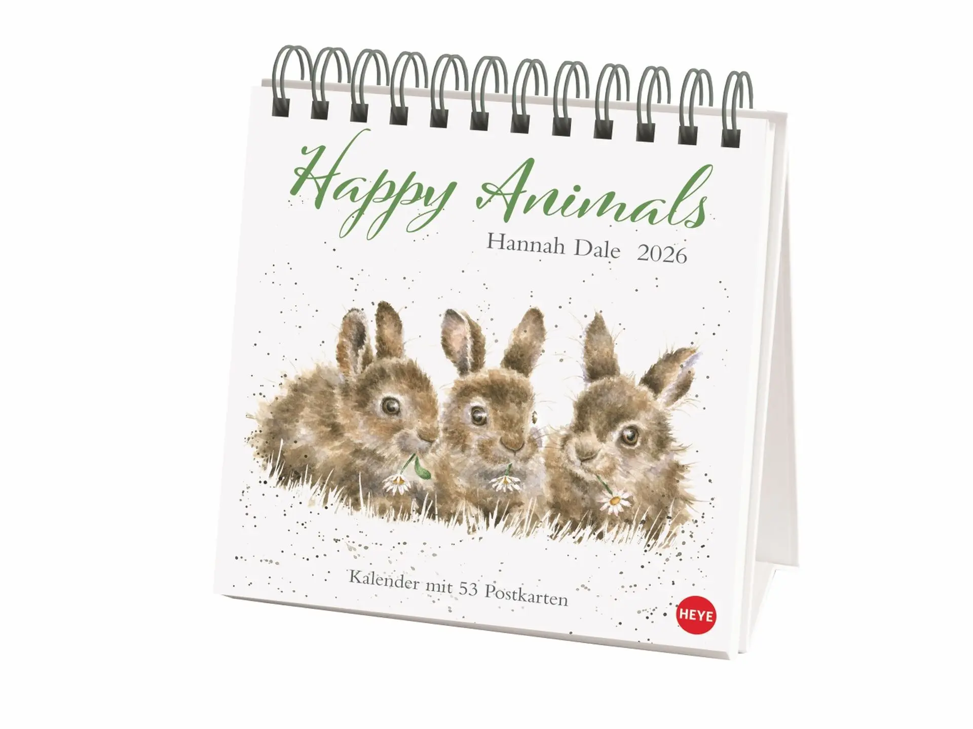 Cover: 9783756412389 | Hannah Dale: Happy Animals Premium-Postkartenkalender 2026 | Dale