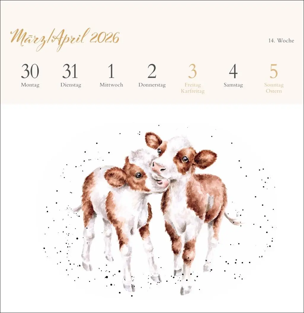 Bild: 9783756412389 | Hannah Dale: Happy Animals Premium-Postkartenkalender 2026 | Dale
