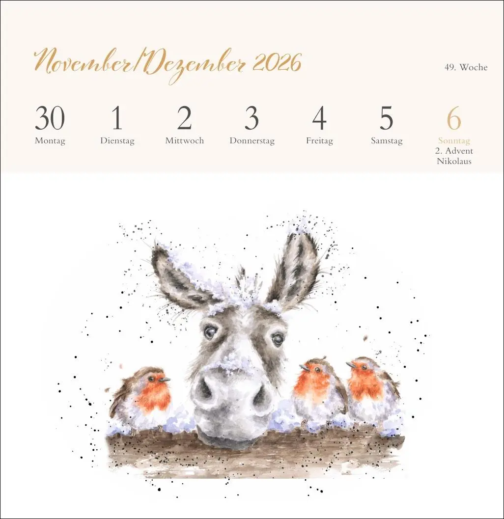 Bild: 9783756412389 | Hannah Dale: Happy Animals Premium-Postkartenkalender 2026 | Dale