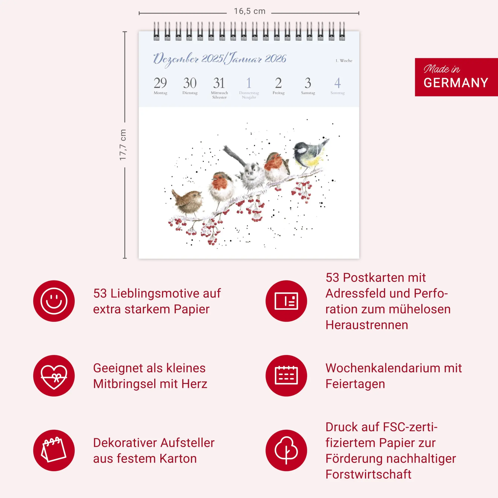 Bild: 9783756412389 | Hannah Dale: Happy Animals Premium-Postkartenkalender 2026 | Dale