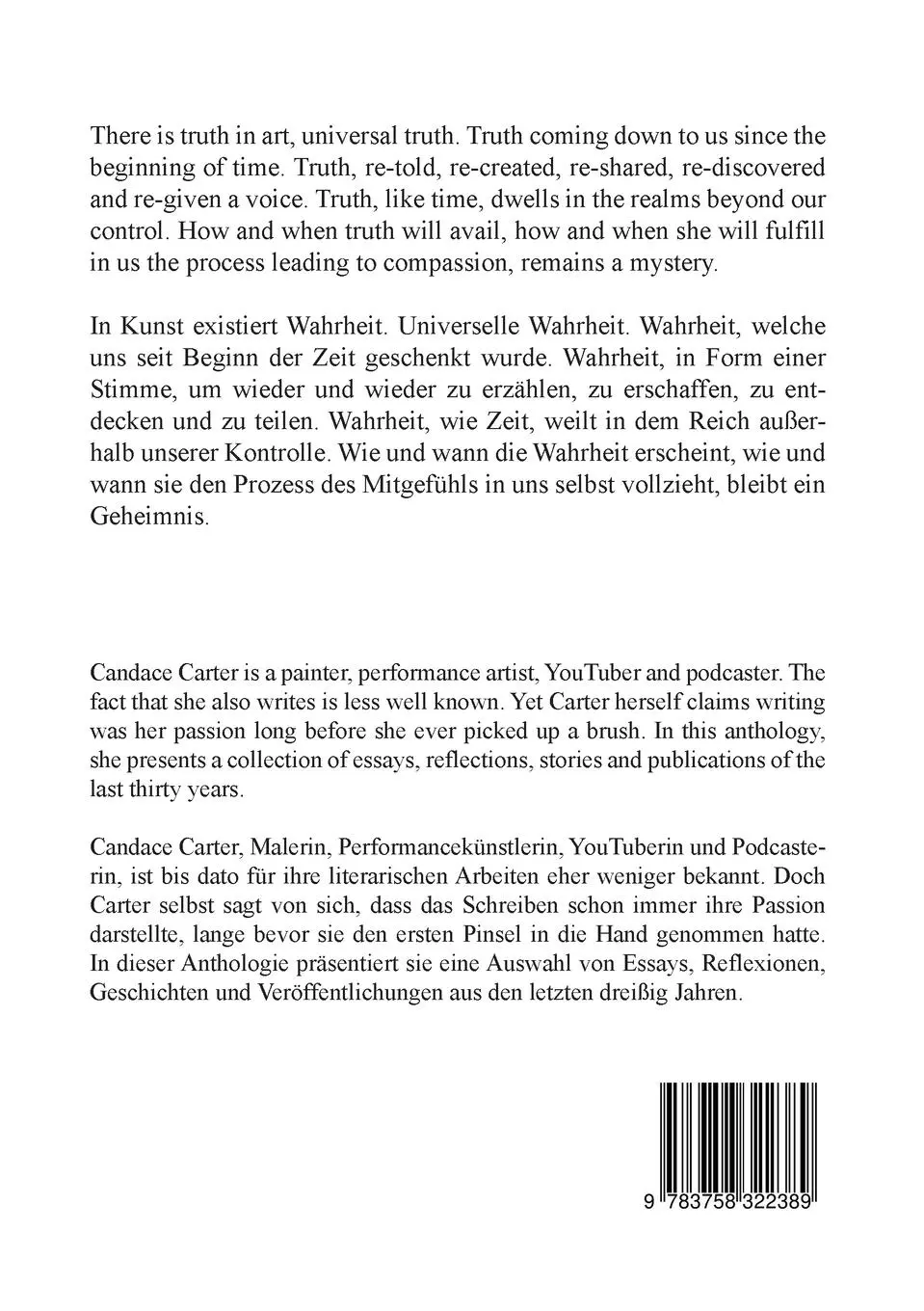 Rückseite: 9783758322389 | Blütenlese | Candace Carter | Taschenbuch | 196 S. | Deutsch | 2024