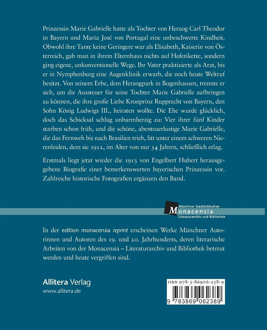 Rückseite: 9783869062389 | Marie Gabrielle Prinzessin von Bayern | Engelbert Huber | Taschenbuch