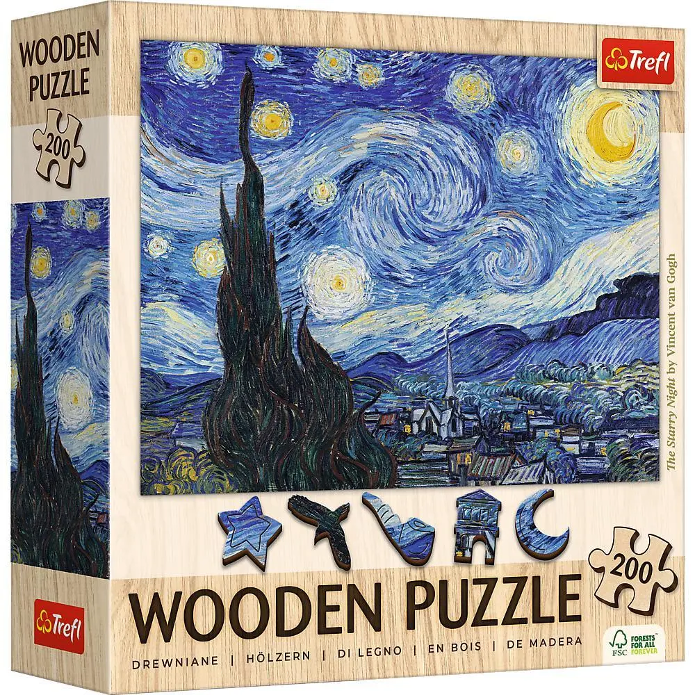 Cover: 5900511202489 | Holz Puzzles - "200" - Die Sternennacht / Vincent van Gogh | Spiel