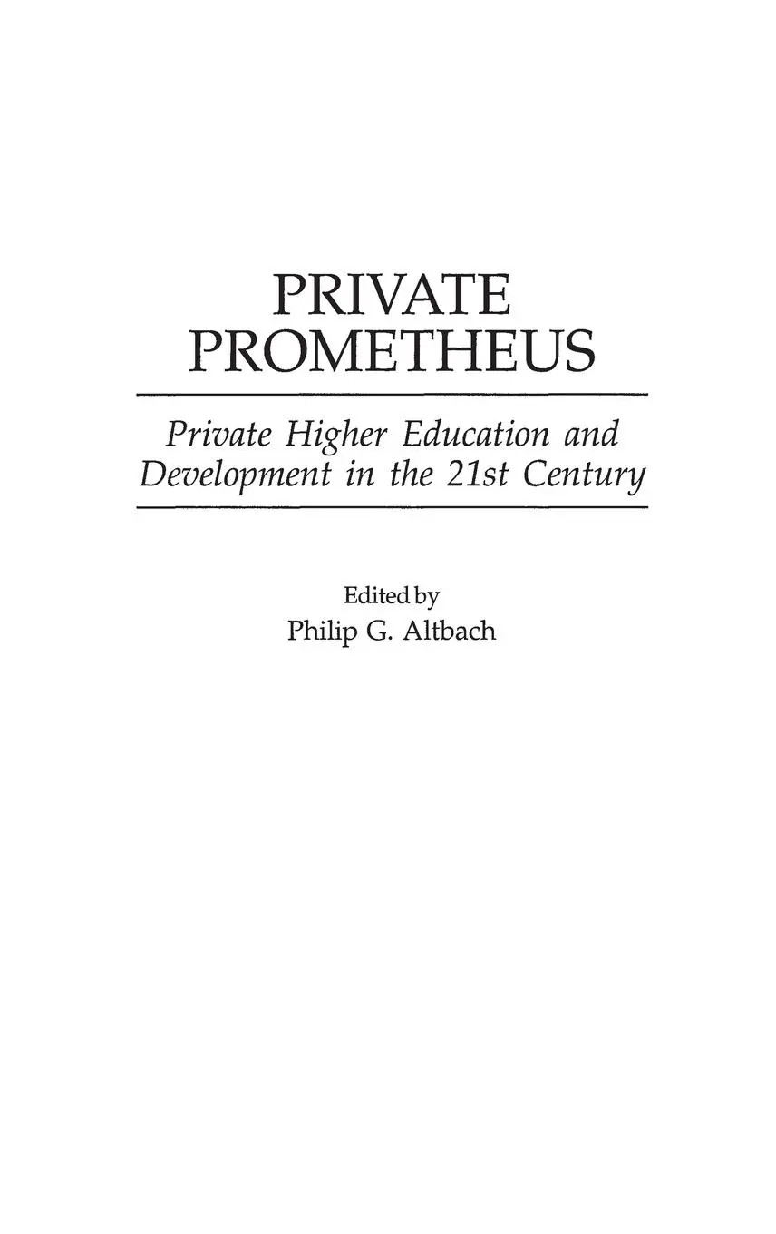Cover: 9780313312489 | Private Prometheus | Philip Altbach | Buch | Gebunden | Englisch