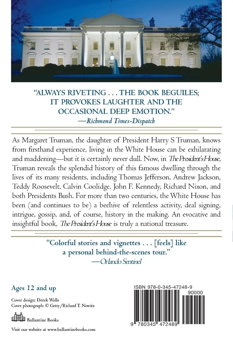 Rückseite: 9780345472489 | The President's House | Margaret Truman | Taschenbuch | Englisch