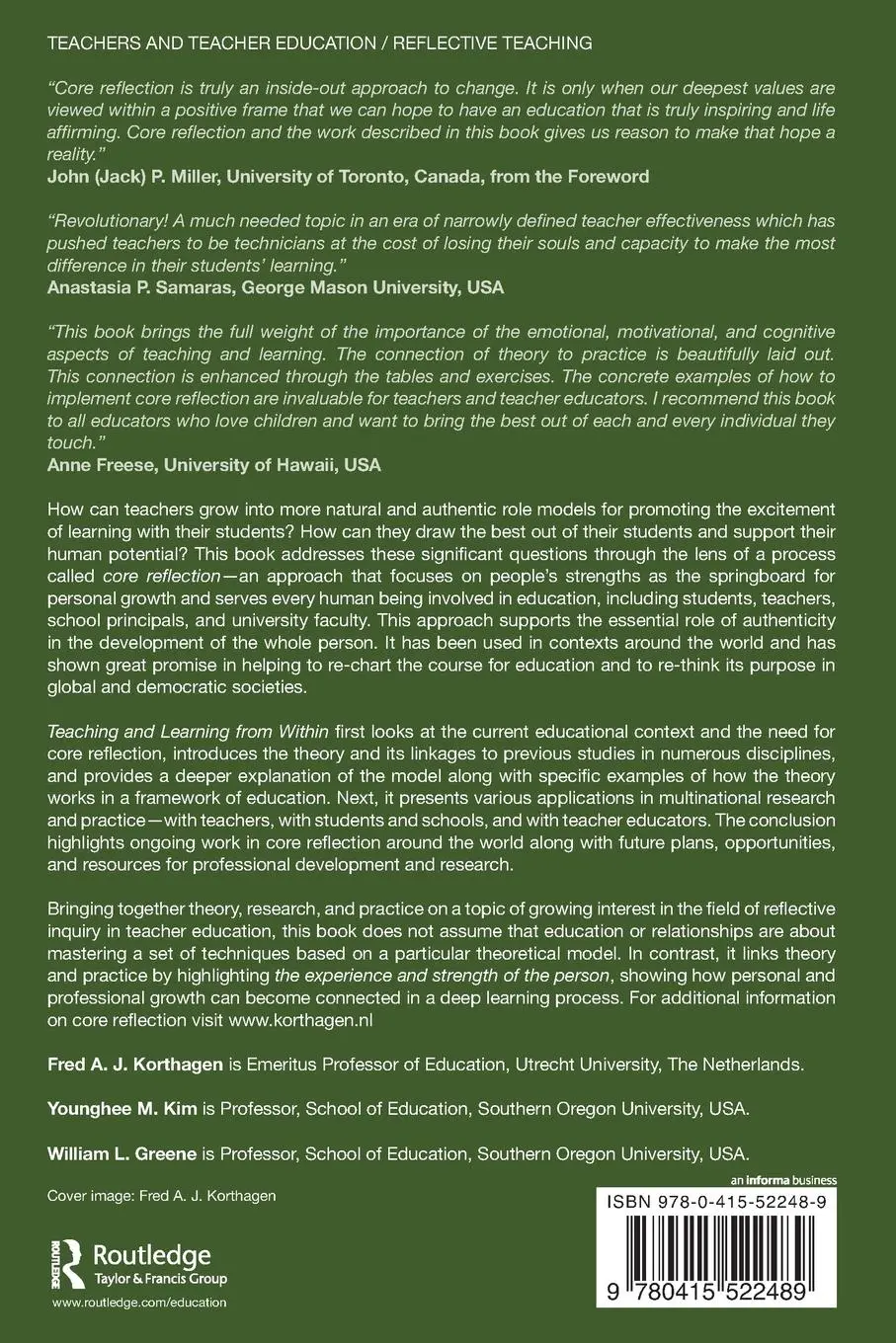 Rückseite: 9780415522489 | Teaching and Learning from Within | Fred A. J. Korthagen (u. a.)