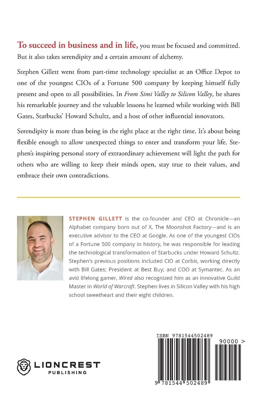 Rückseite: 9781544502489 | From Simi Valley to Silicon Valley | Stephen Gillett | Taschenbuch