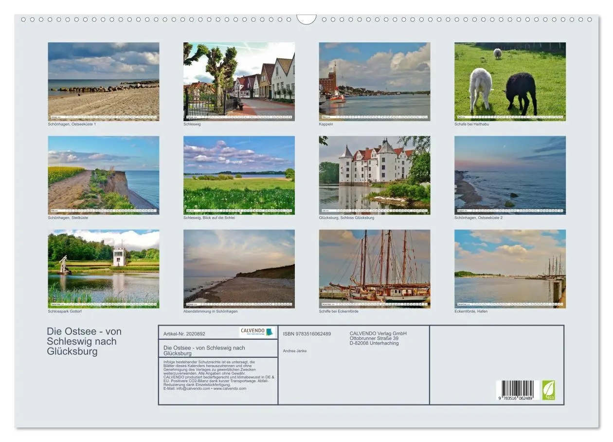 Bild: 9783516062489 | Die Ostsee - von Schleswig nach Glücksburg (Wandkalender 2026 DIN...